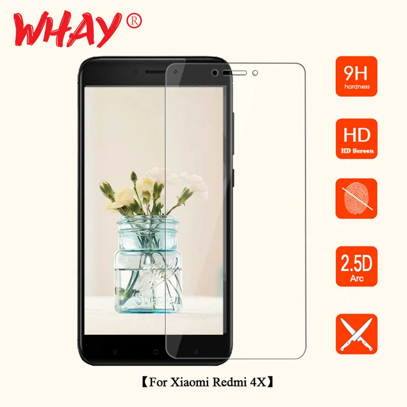 Стекло WHAY 4X для Xiaomi Redmi закаленное стекло 2.5D 9H Xiomi Защитная пленка экрана Redmi4X