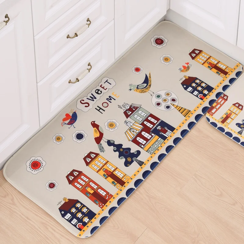 Microfiber Non Slip Bath Mat Cartoon Print Kitchen Mat/Rug | Дом и сад