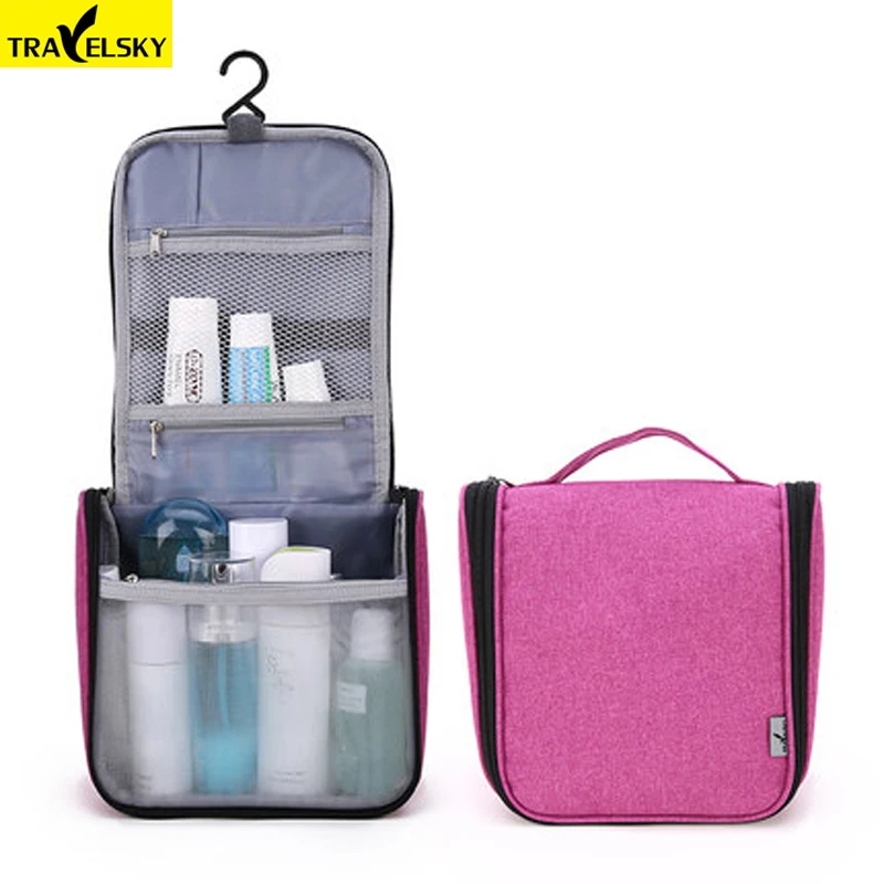 Travelsky New Arrival Lady's Large Travel Makeup Bag Woman Toilet Hanging Bags Make Up Kit Waterproof Travel Bag Free Shipping