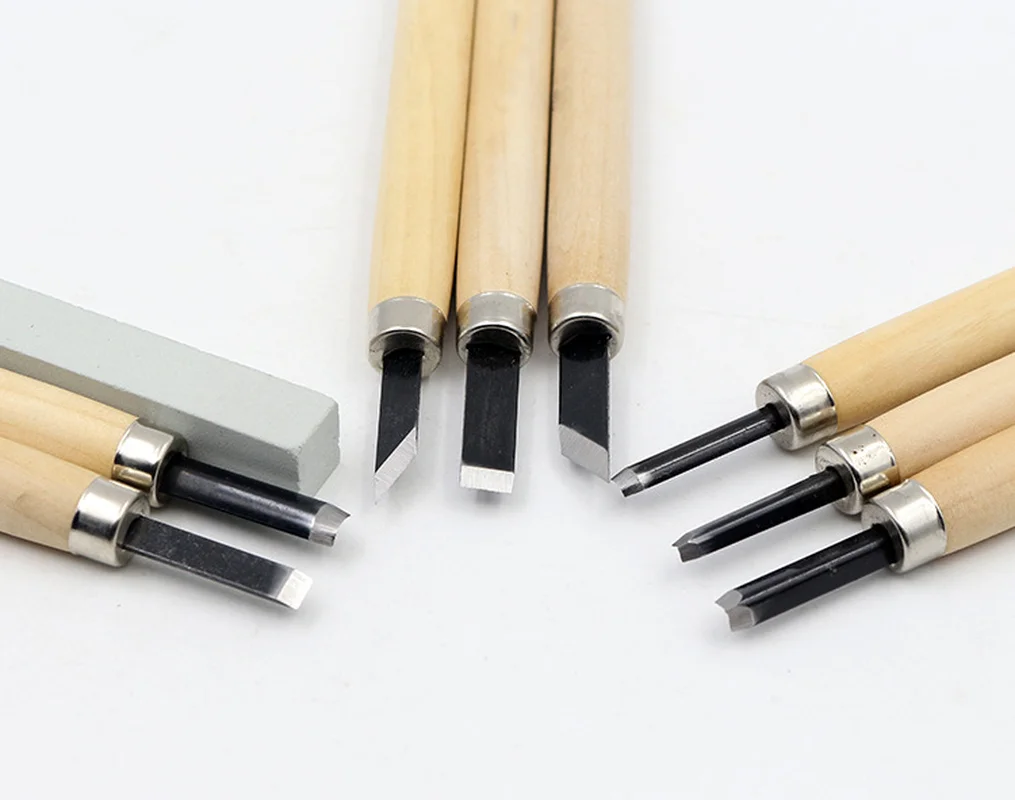 9 шт. Деревянный инструмент для резьбы нож резиновое уплотнение с набором