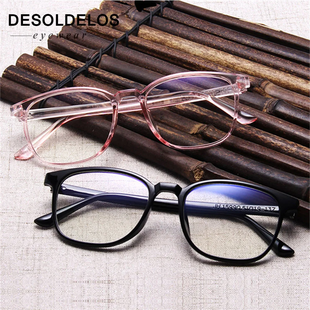 Женская винтажная оправа для очков 'Retro Clear Lens прозрачный розовый голубой