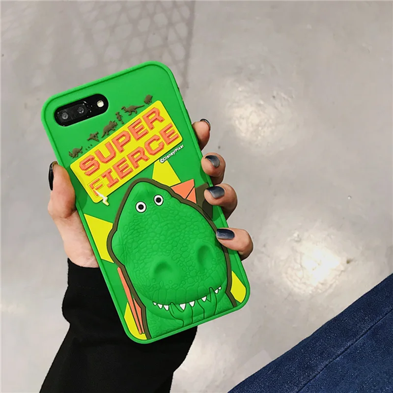Зеленые динозавры для iPhone Xs XR Max Чехол мобильного телефона iPhone6s 7 8 плюс Adorkable