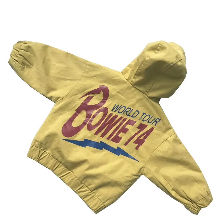 Демисезонный в Корейском стиле для мальчиков и девочек с буквенным принтом