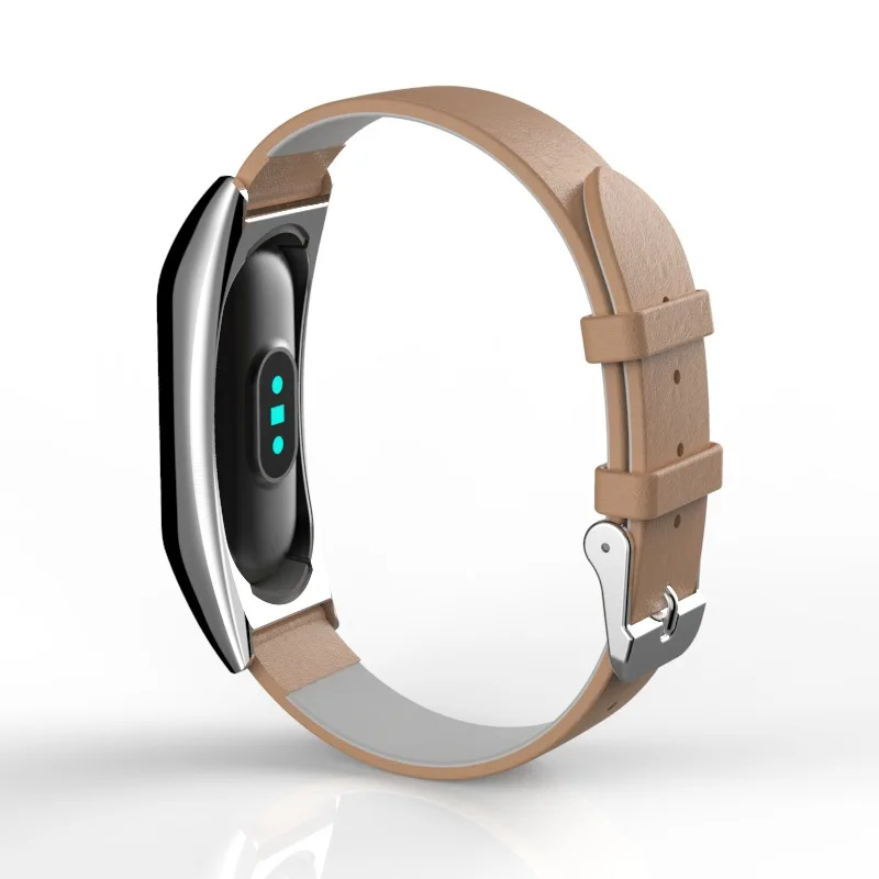2017 Mi Band 2 Leather Strap Watchband Replacement Wrist For Xiaomi Smart Bracelet Accessories Miband | Электроника