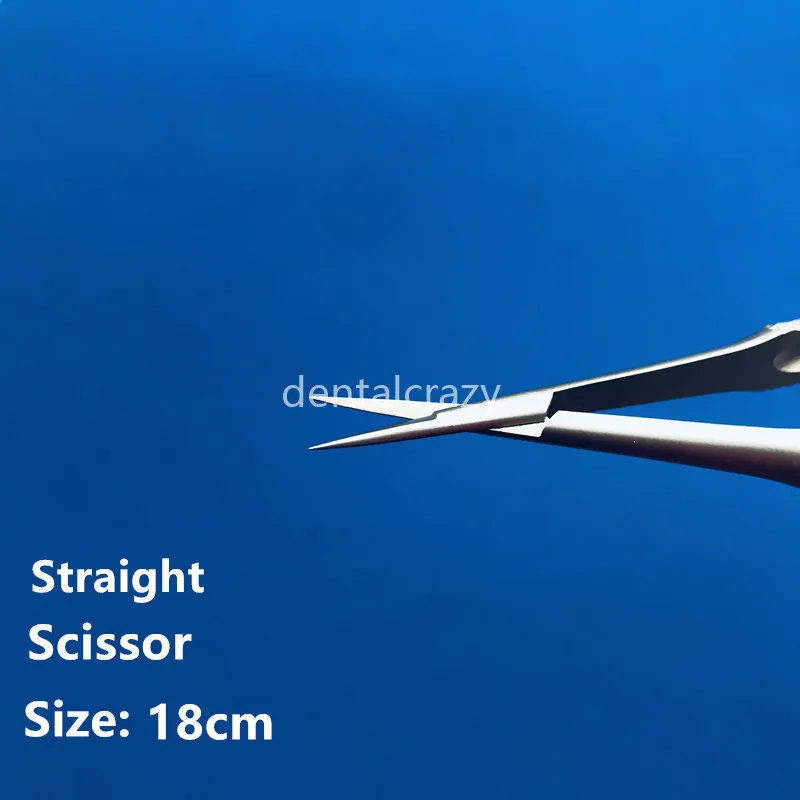 1pcs 18cm-Straight 1 шт. высококачественные ножницы из нержавеющей стали офтальмологические микрохирургические инструменты хирургические инструменты - Цвет: 1pcs 18cm-Straight