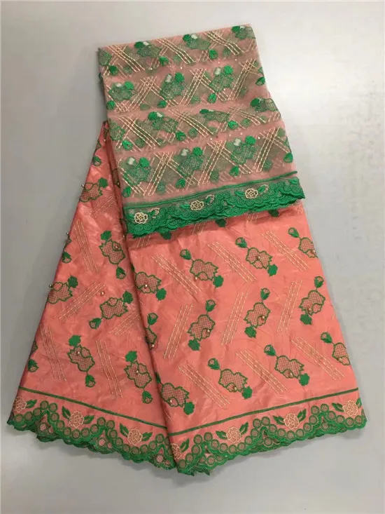 Африканская Базен ткани 2017 высокое качество розовый Riche ткань с вышивкой 2 ярдов