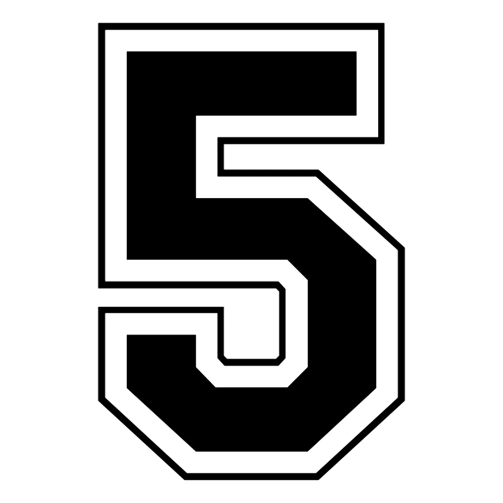 

CK2681#13.4*20cm numbers 5 funny car sticker vinyl decal car auto stickers for car bumper window car decorations
