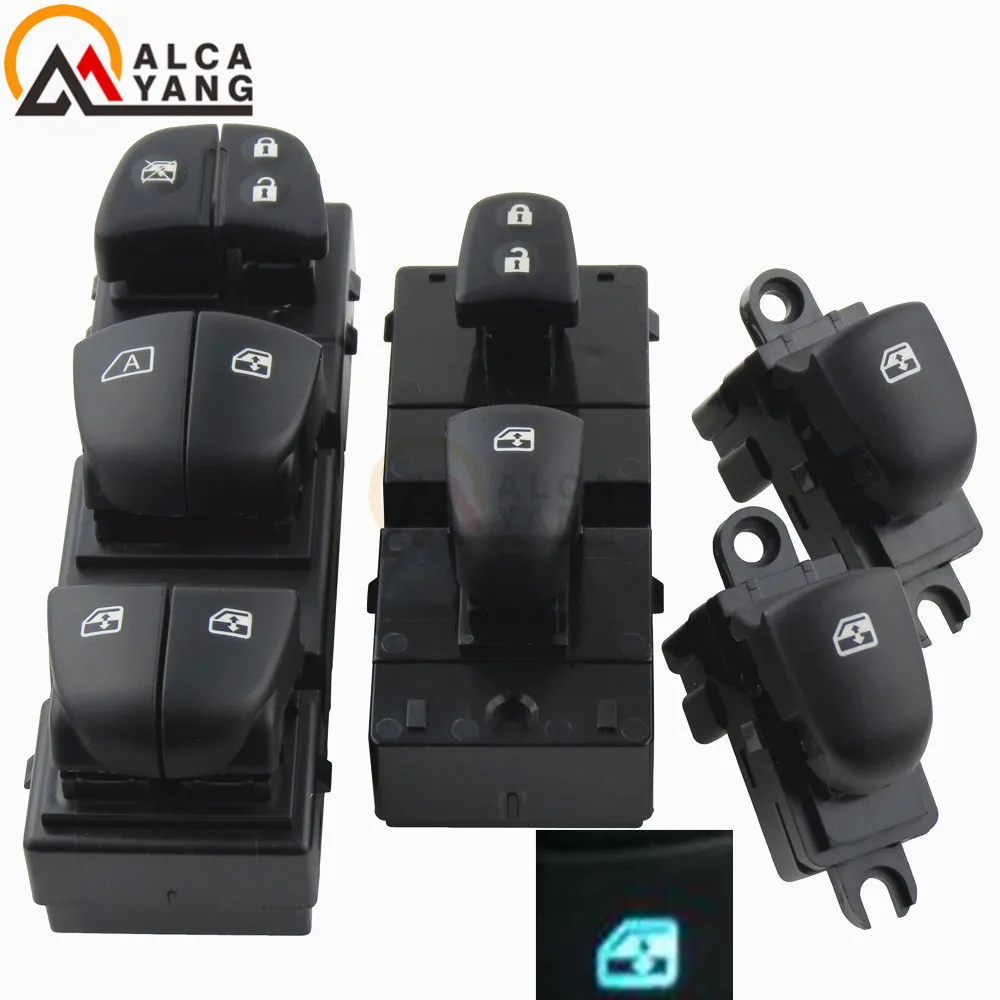 1 set Ice Blue 1 комплект/4 шт. красный/белый/голубой светильник для Nissan Qashqai/Altima/Sylphy/Tiida/X-Trail выключатель питания стеклоподъемника/единый переключатель подъемников окон - Цвет: 1 set Ice Blue