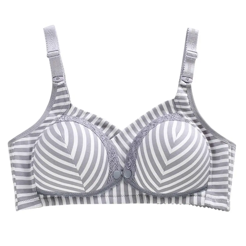 A Woman Fashion Striped able push up bra Pure Cotton Comfortable Ventilation Sexy Lace Seamless Underwear bras for women linge BR3 - Цвет: A