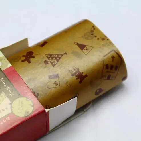 Chocolate Christmas LBSISI Life 150 листов, восковая масляная бумага, пищевая закуска, Рождественская оберточная бумага, пергамент для выпечки, масло, мыло, упаковочная бумага 21,8x25 см - Цвет: Chocolate Christmas