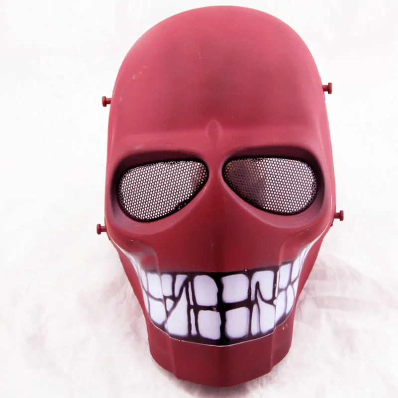 Smiley-Red Армейская маска для страйкбола, черепа, пейнтбола, косплей, Хэллоуин, вечерние, охотничьи, военные, тактические маски - Цвет: Smiley-Red