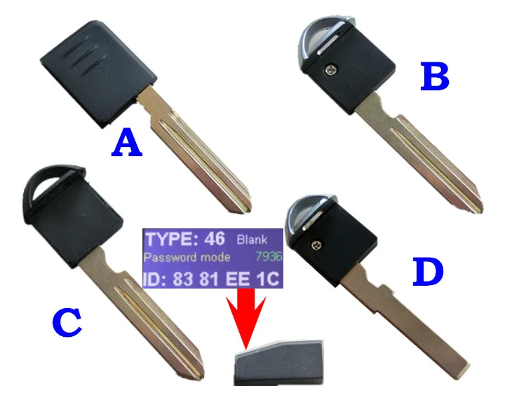Смарт вставка RMLKS для Nissan Teana Livina Tiida Sunny X Trail с чипом ID46|blade blade|blade blankblade key |