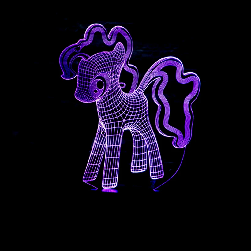 Супер милый 3D иллюзия собака ночник 7 цветов мигающий LED Настольная лампа USB