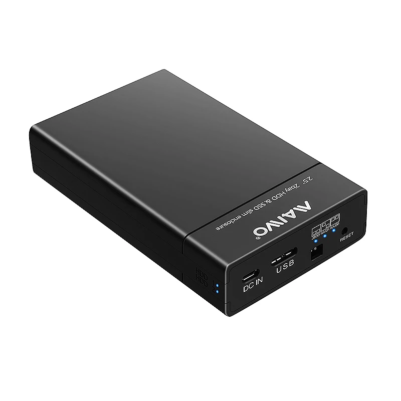 MAIWO K25682 2 Bay коробка для жесткого диска с 2,5 дюймов Sata/Hdd/Usb корпус с питанием от Usb или внешний 5В 2A адаптер Черный - Цвет: Black