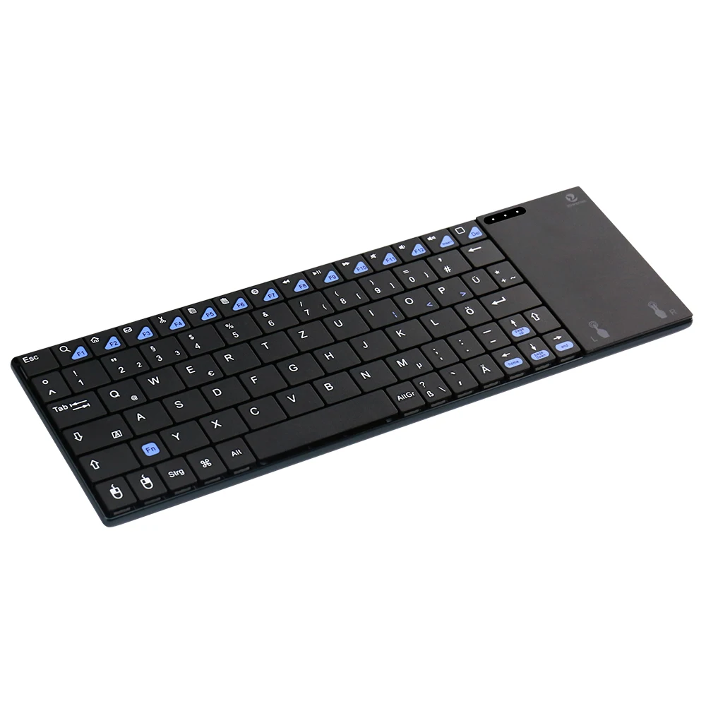Многофункциональная беспроводная немецкая клавиатура Zoweetek Mini i12plus 2 4G с