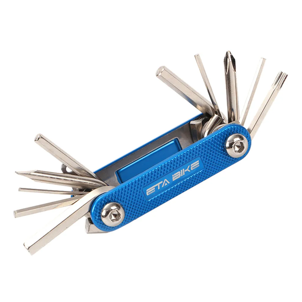 BU Bike Multi Tool Bicycle Repair Tools Hex Spoke Wrench Screwdriver 11 In 1 Kit Set Road MTB Cycling Tools Bike accessories A30710 - Цвет: BU