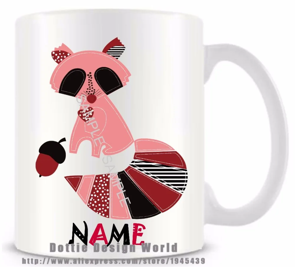 Персонализированная Милая забавная кружка для путешествий с лисой керамическая