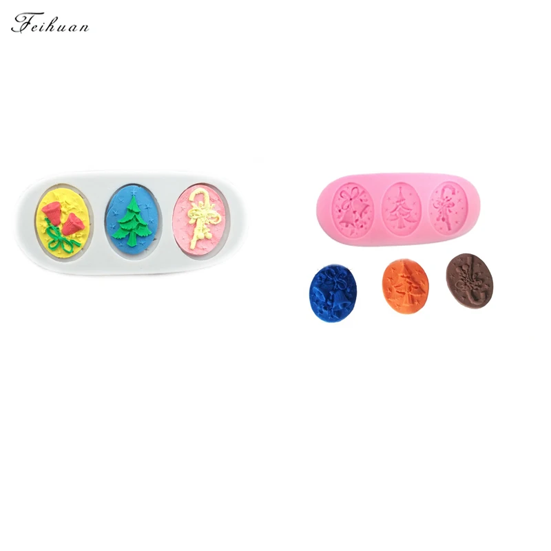 Рождественская елка форме силиконовые формы украшения торта инструменты помады