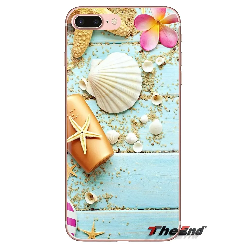For Huawei Nova 2 3 2i 3i Y6 Y7 Y9 Prime Pro GR3 GR5 2017 2018 2019 Y5II Y6II Blue Wood Seashells Sea Star Silicone Cases Covers |