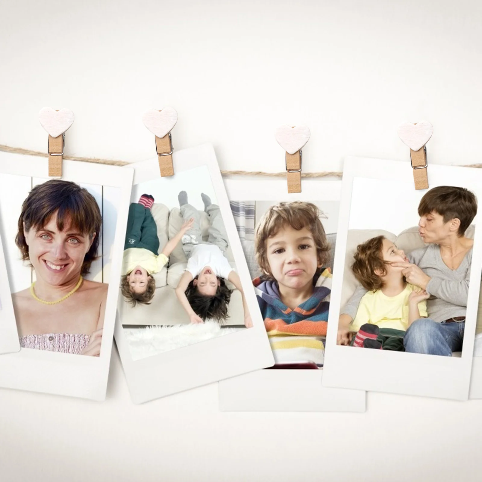 10 шт. Деревянные прищепки в форме сердца для фотографий | Дом и сад