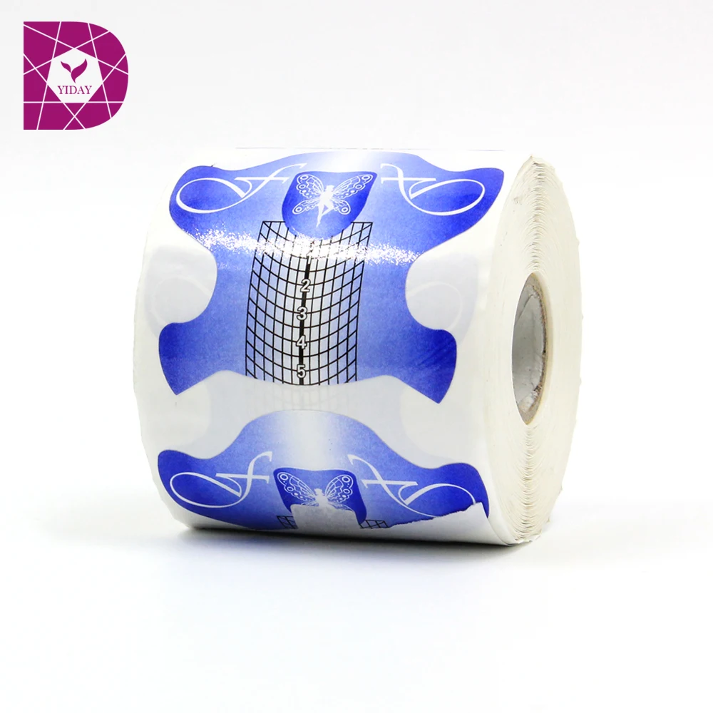 Yiday 1 рулон форма для ногтей с синей бабочкой дизайна формы скульптурирования