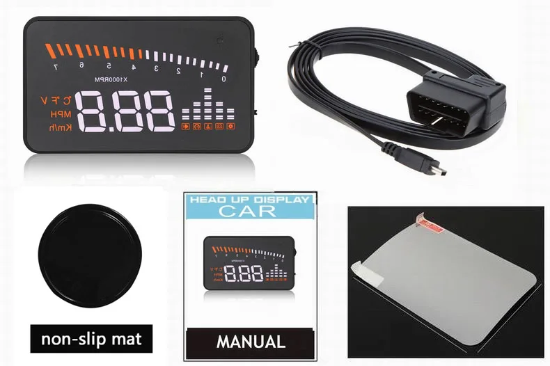 XYCING X5 автомобильный HUD Дисплей автомобиля OBD2 автомобильный скоростной метр лобовое стекло проектор скорость вождения сигнализация напряжение MPH км/ч дисплей