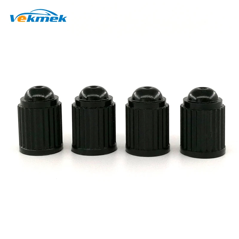 100 шт. черные пластиковые колпачки клапанов шины с резиновым уплотнительным