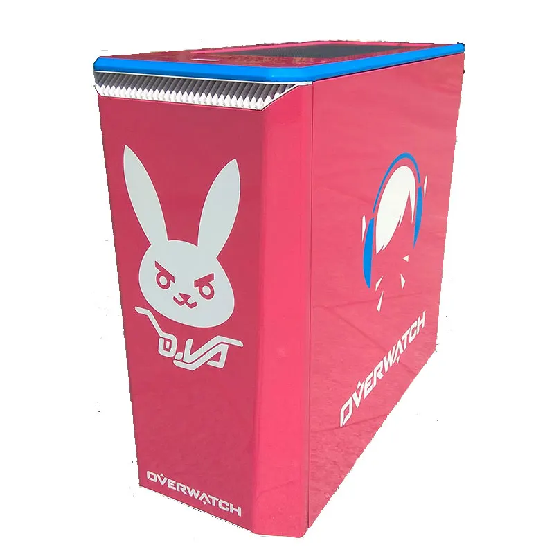 

Pink computer case cute rabbit host game water-cooled machine custom anime diy chassis