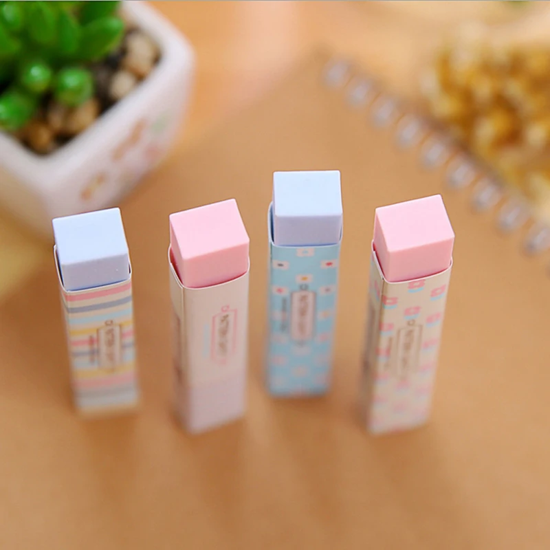 1 шт. цветные резиновые ластики в полоску для офиса канцелярские принадлежности