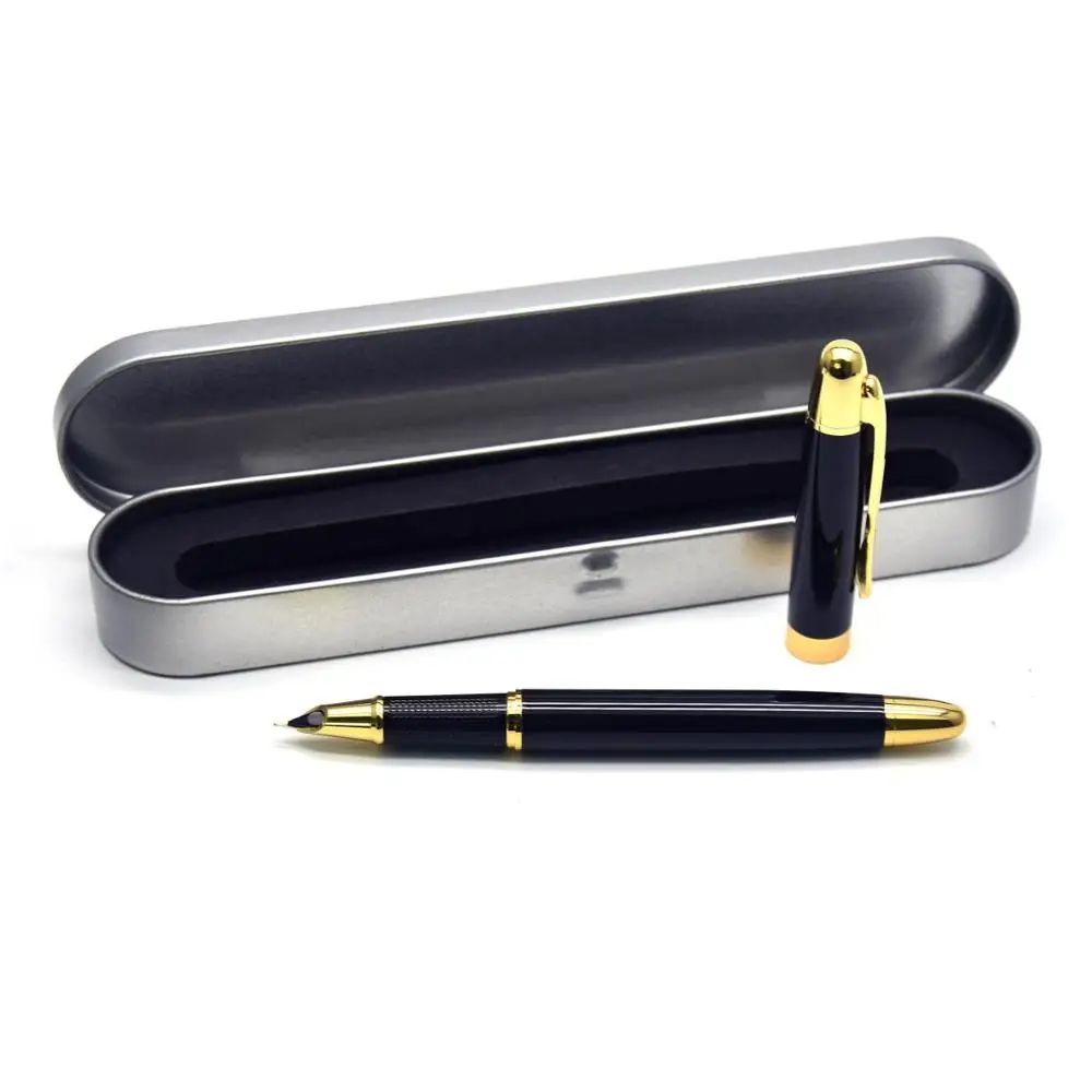 Black gift package CCCAGYA D001 Высококачественная классическая чернильная ручка 0,38 мм перо для обучения офиса, школы, канцелярские принадлежности, Подарочная роскошная ручка для отеля, бизнес-авторучка - Цвет: Black gift package