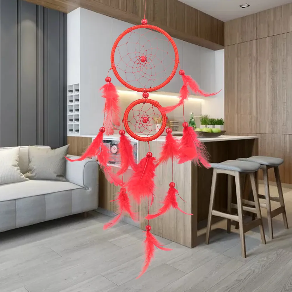 5 видов цветов ручная работа Ловец снов перо красочная Подвеска для гостиной сада