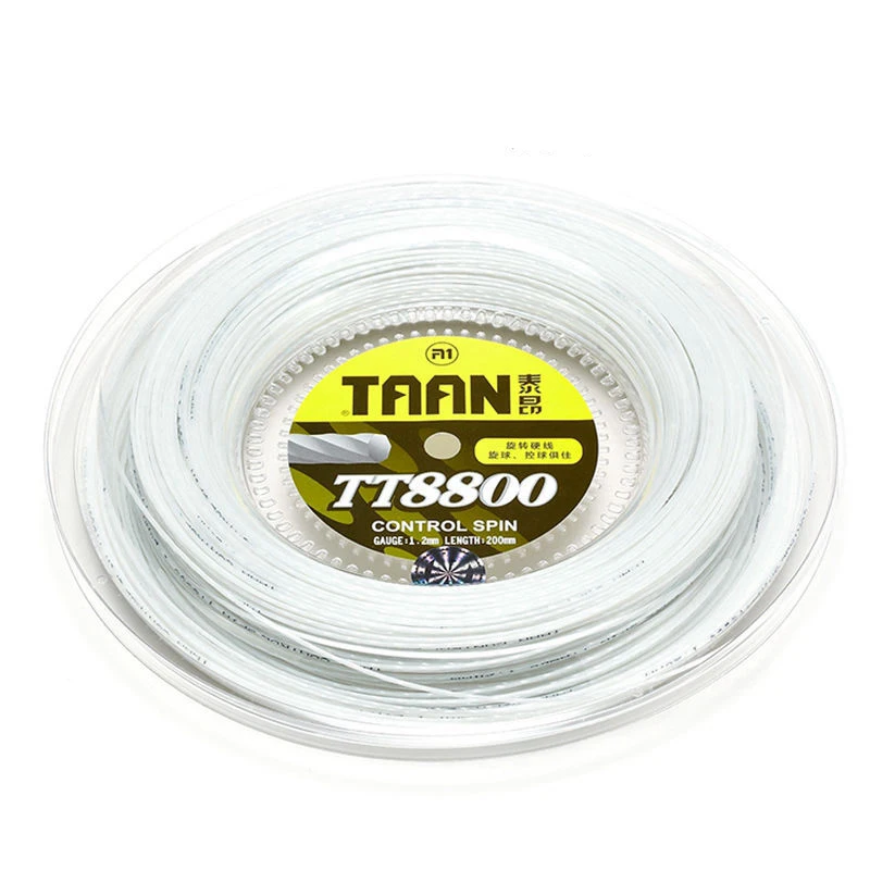 1 Катушка TAAN power Spin Twist Теннисная ракетка струна TT8800 1,20 мм полиэфирная теннисная струна 200 м - Цвет: white
