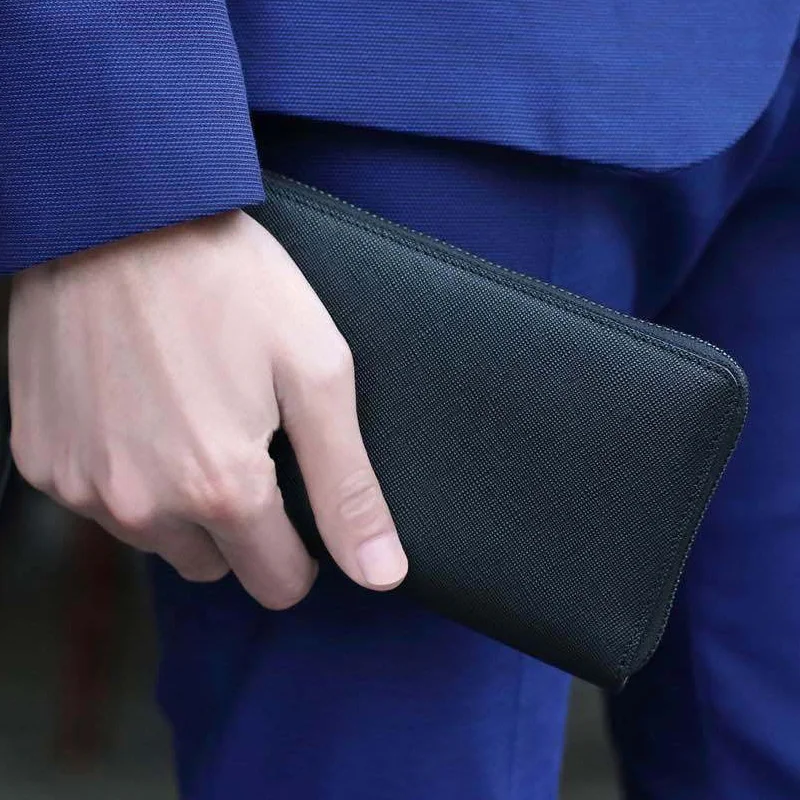 Xiaomi 90Fun простой бизнес кожаный Длинный кошелек полный грианд мягкий кошелек сумка мужская стильная воловья кожа карман для денег