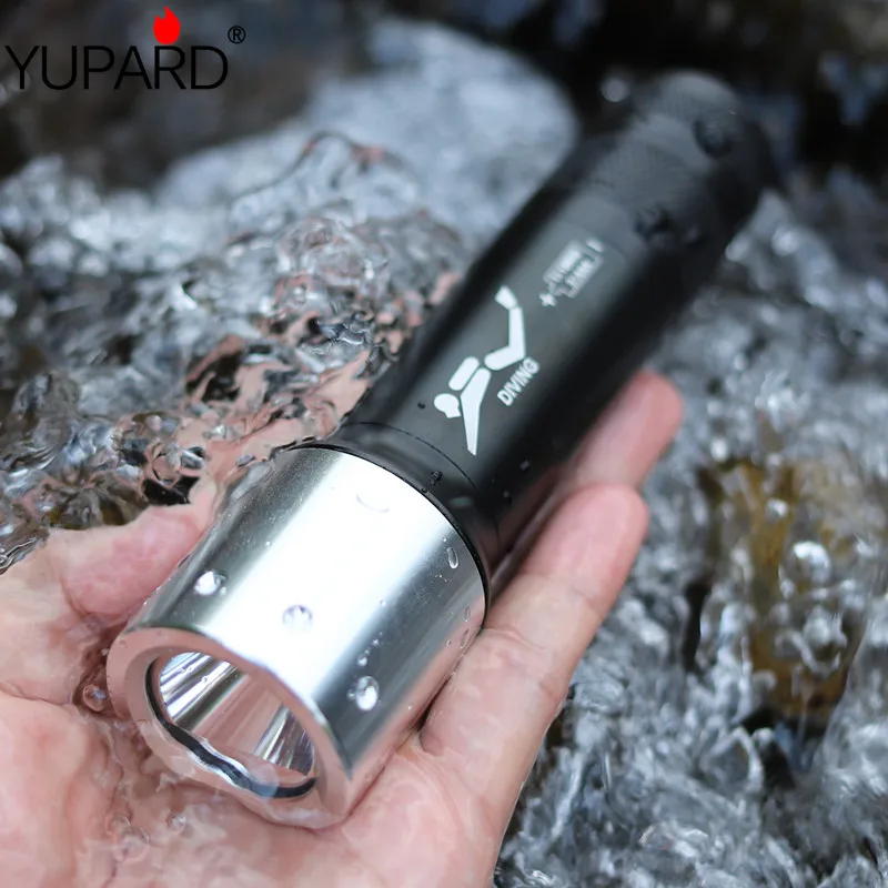 YUPARD белый свет Led лампа для дайвинга ныряющий фонарь фонарик XM L T6 светодиодный