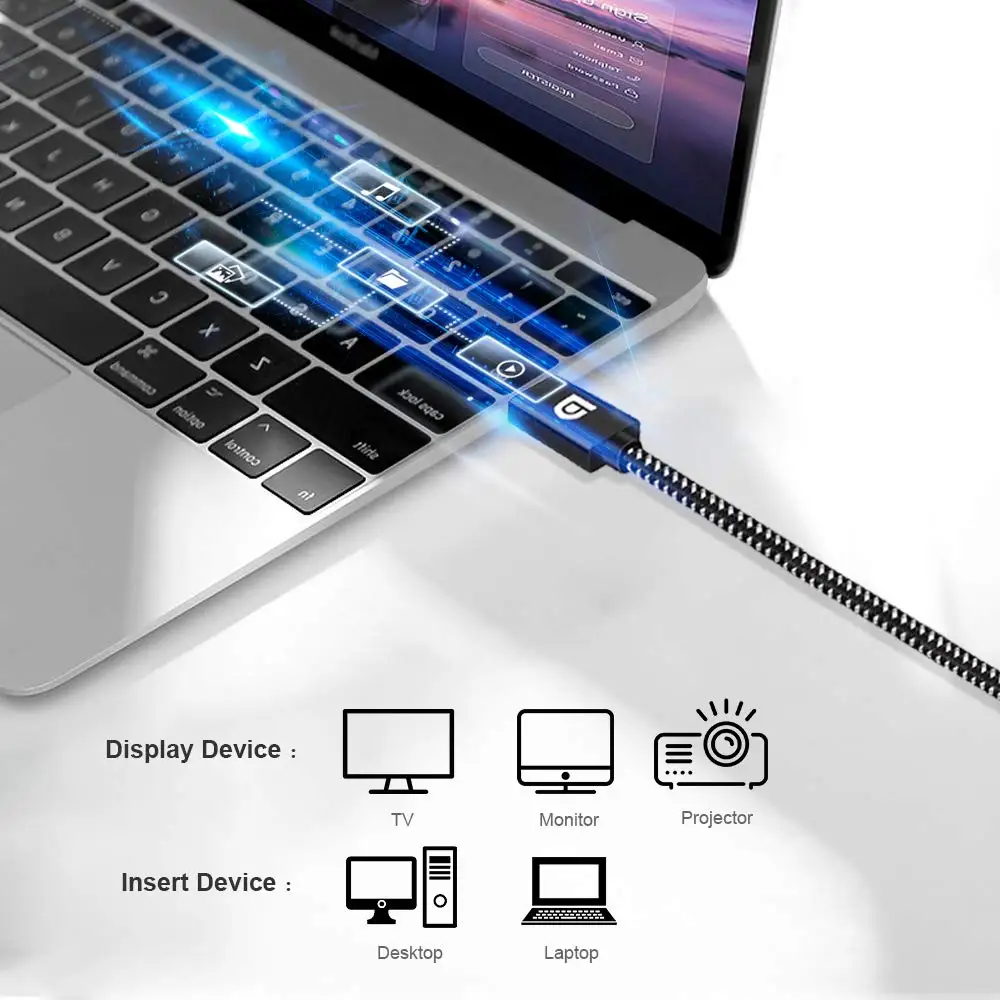 Кабель Onvian DisplayPort 4K @ 60Hz 2K 165Hz 144Hz DP кабель для HDTV видеокарты проектора 1 8 M| |