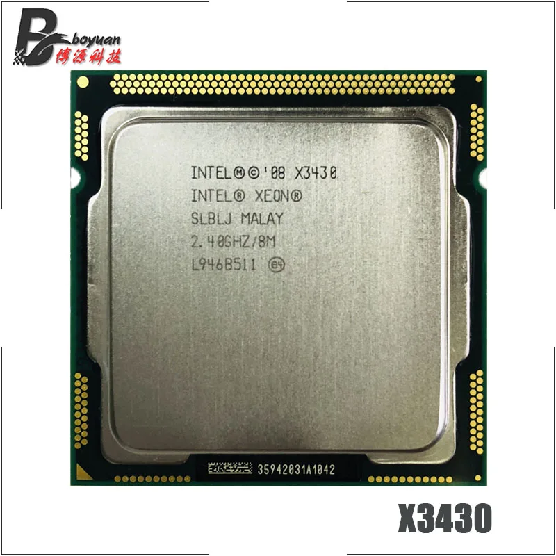 Четырехъядерный процессор Intel Xeon X3430 2 4 ГГц 95 Вт LGA 1156|Процессоры| |