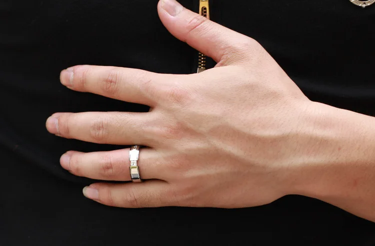 OUHE Trendy Silver Color Promise Couple Rings For Women Man Size 5-11 Holiday Gift Engagement Wedding Lovers Jewelry | Украшения и