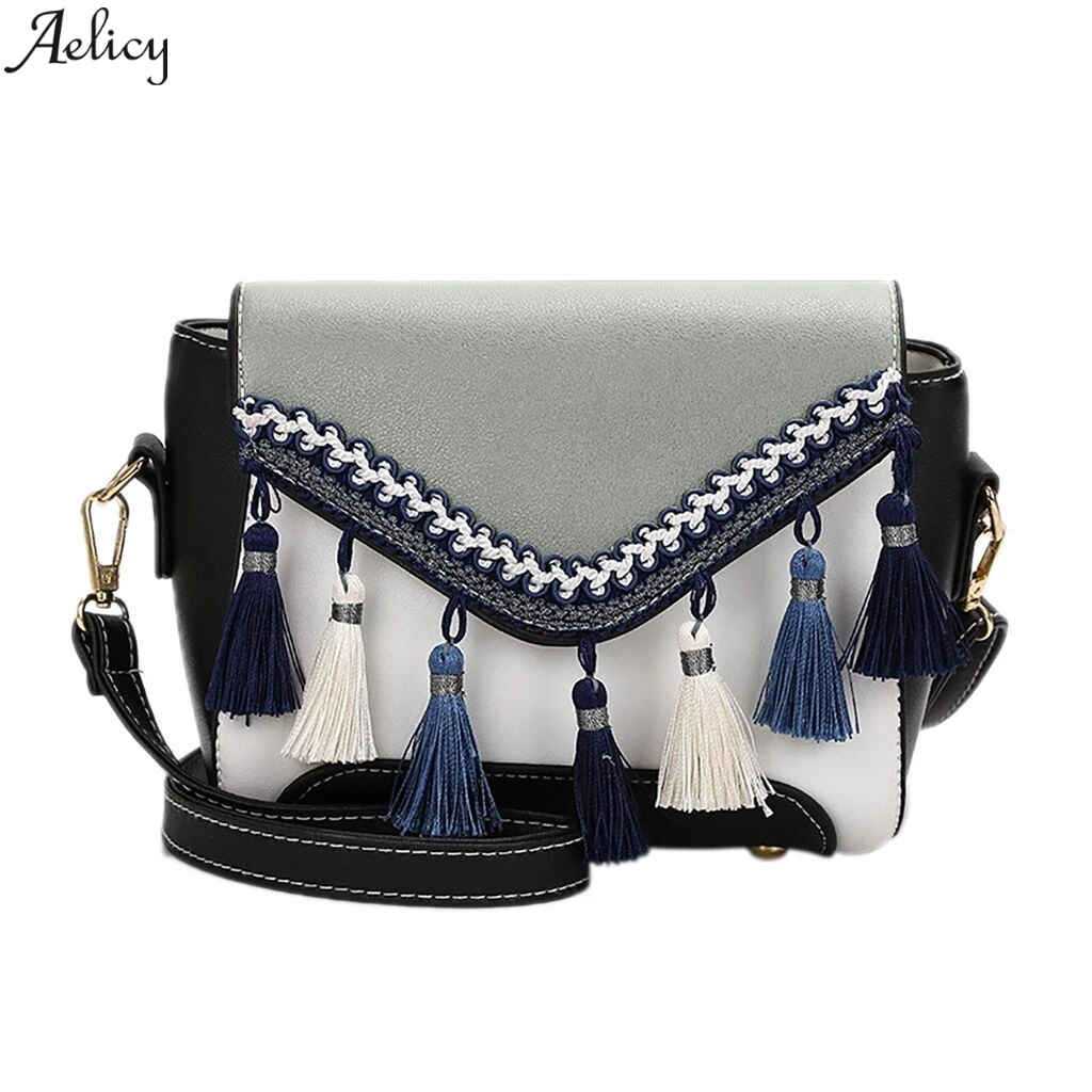 Aelicy женская сумка через плечо модная мессенджер с кисточками маленькая Ретро