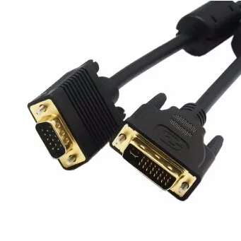 DVI-I(24+ 5) DVI в VGA D-SUB 15PIN папа-папа Кабель-адаптер 0,25 м/1,5 м/3 м/5 м для дискретной графики для отображения