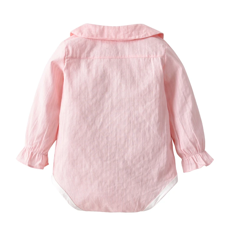 Рубашка джентльмена с длинными рукавами для маленьких мальчиков и девочек