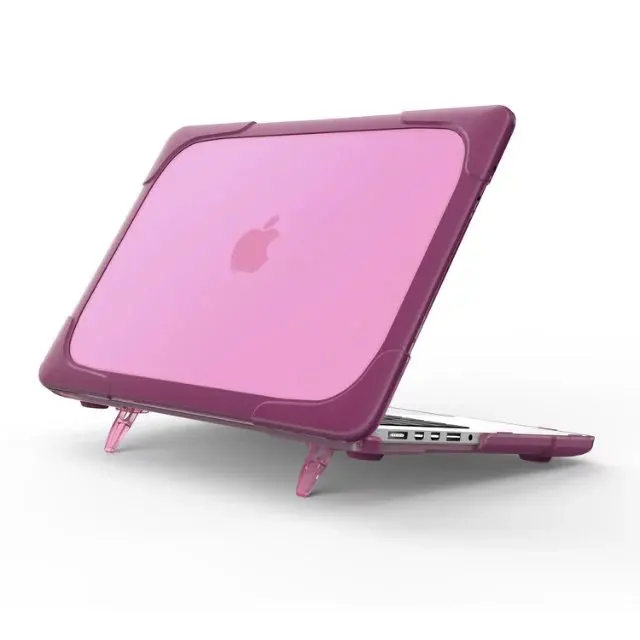 Фиолетовый Противоударный жесткий пластиковый чехол для Macbook Air 13 защитный чехол с складной подставкой для Funda Mackbook Air 11 13 12 чехол - Цвет: Фиолетовый