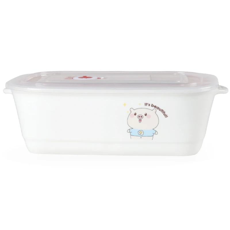 Beautiful Worthbuy керамические контейнеры с 3 отделениями с крышкой Bento Box контейнер для еды китайский Портативный Ланч-бокс Bento box - Цвет: Beautiful