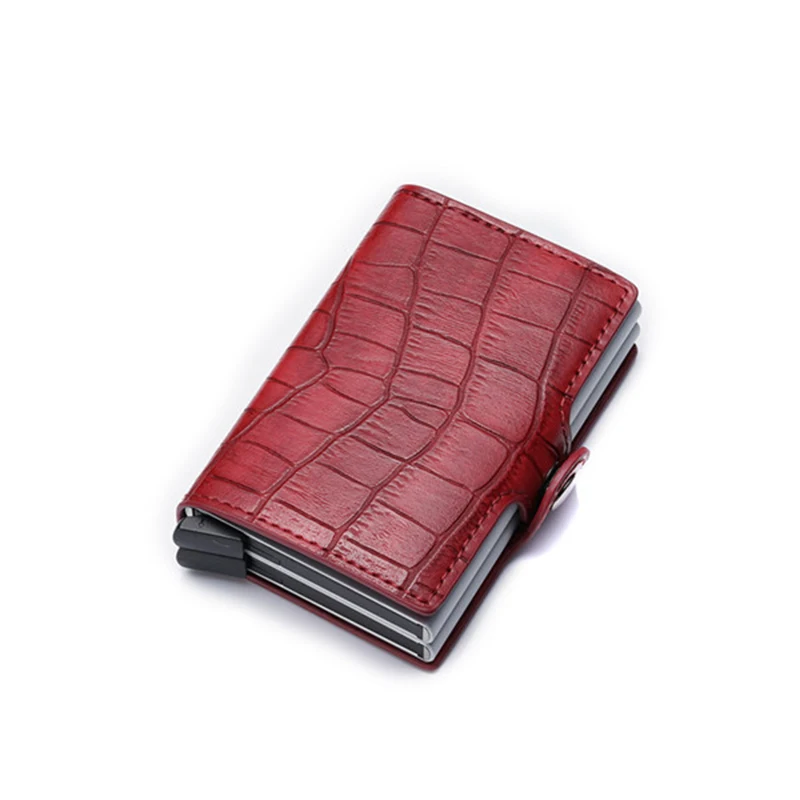 BYCOBECY Men Wallet Leather PU Aluminium Double Boxes RFID Vintage Travel Card Fashion Women's | Багаж и сумки