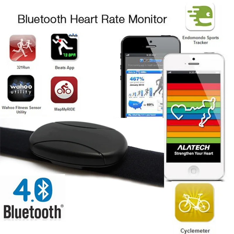 Heart Rate Monitor Bluetooth 4.0 Smart Chest Strap Belt Pulse Sensor Cardio Runtastic Meter BLE | Спорт и развлечения