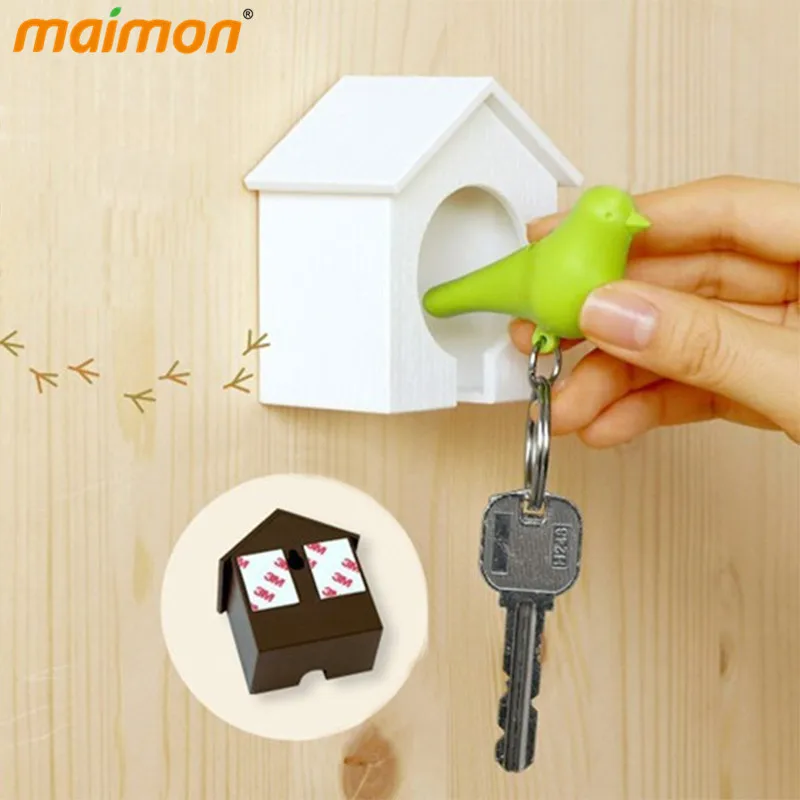 Новинка Мини Воробей Птичье гнездо свисток брелок пластиковый держатель для