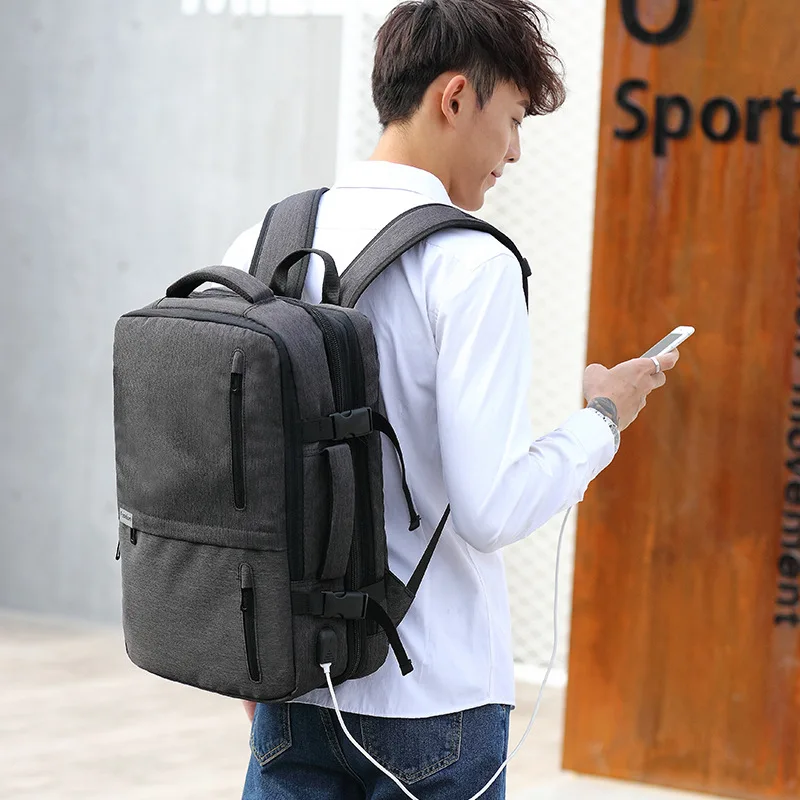 Бизнес bagpack Для мужчин Дорожная сумка mochila usb зарядки защита от кражи рюкзак для