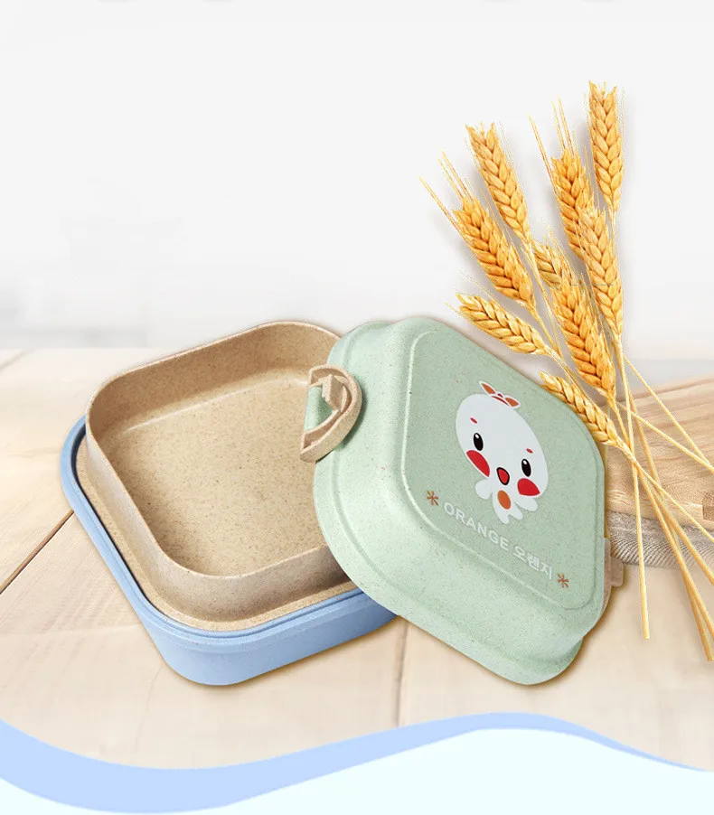 1 шт. портативный мультяшный Ланч-бокс для детей двухслойный пищевой контейнер