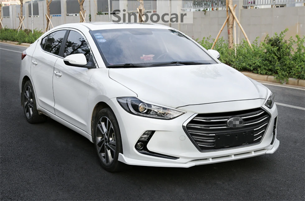 Цвет переднего бампера отделка вокруг гриля ниже фотолопата для Hyundai Elantra 2017