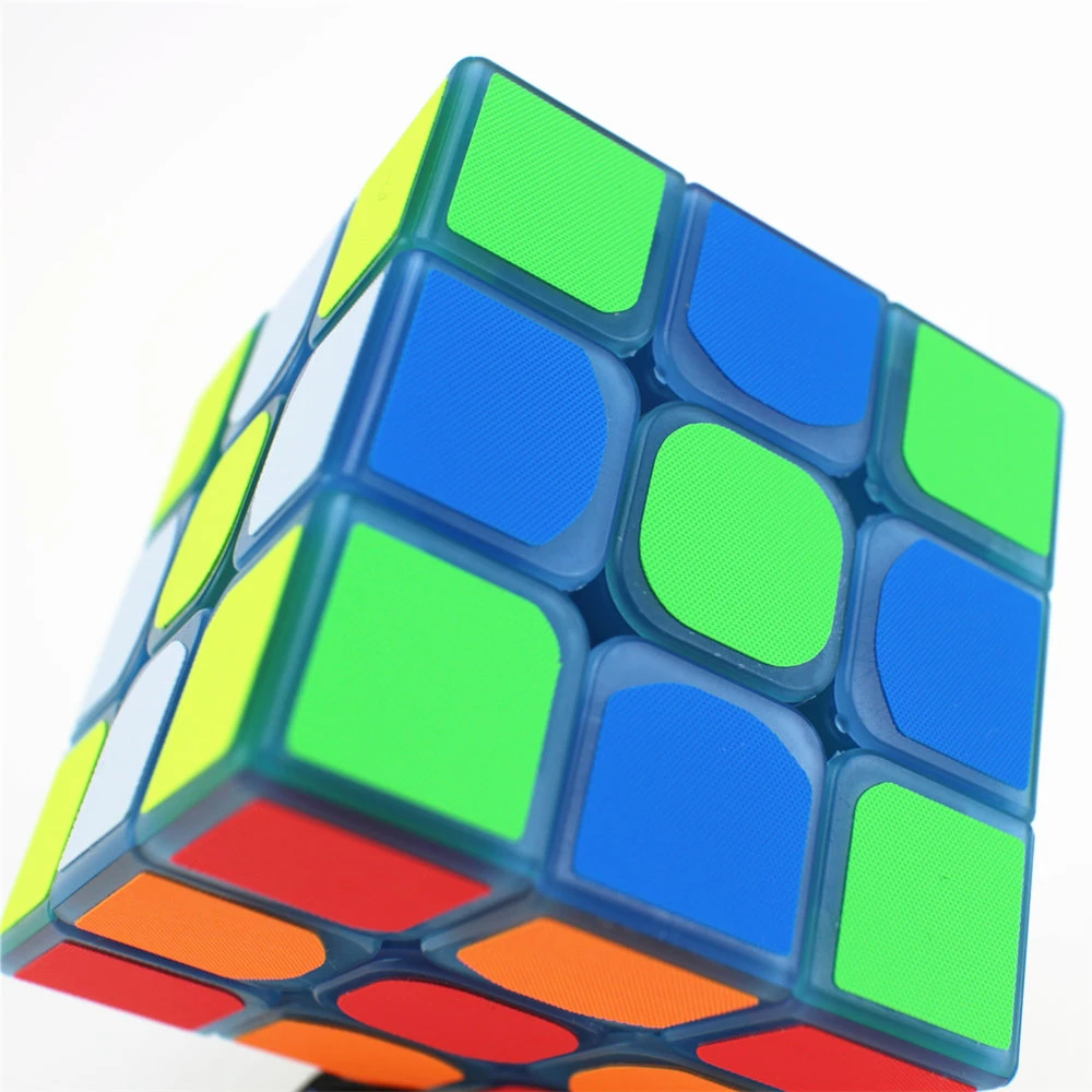 Новейший Zcube 3x3x3 профессиональный магический куб голубой свет Прозрачный