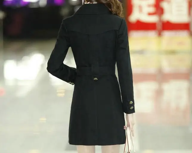 M-3XL Hot Spring Women New Fashion Long Cultivate One's Morality Show Thin Single-breasted Overcoat Of Big Yards | Женская одежда